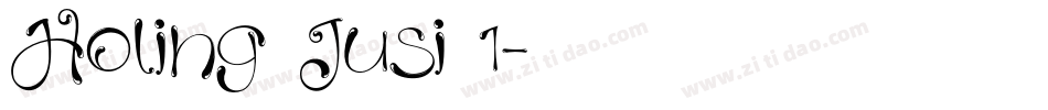 Holing Jusi 1字体转换